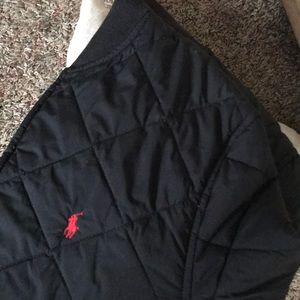 Boys Light Weight Polo Jacket Black